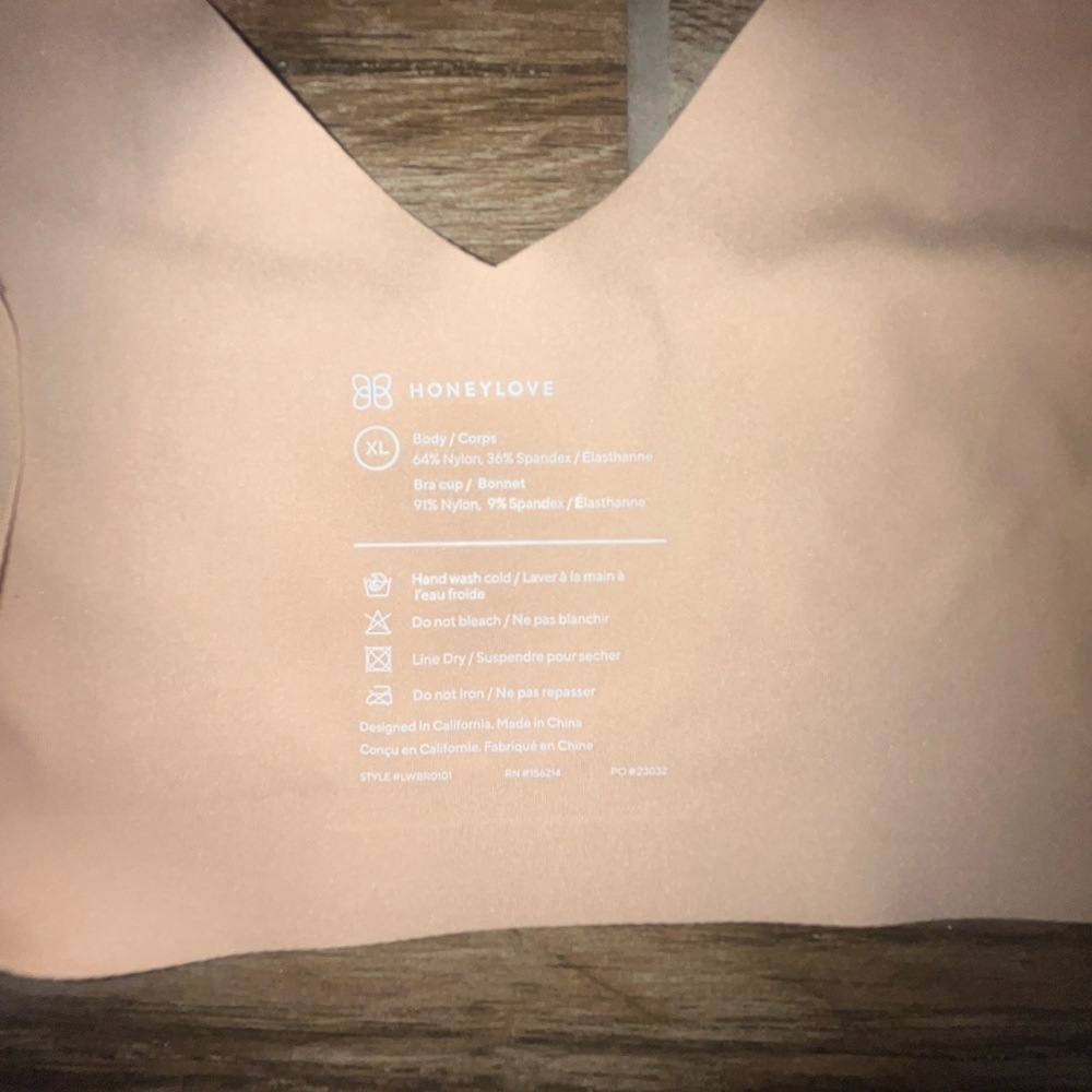 Honey Love V neck Seamless Tan Bra - Picture 5 of 5